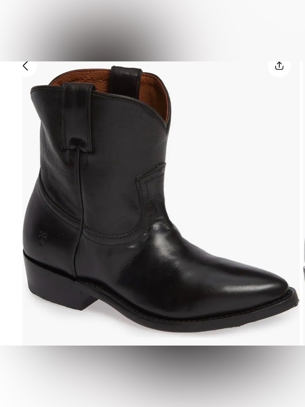 Frye BILLY BLACK LEATHER WESTERN BOOTS 7.5 $298